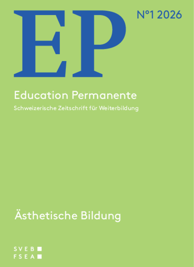 Coverbild der Zeitschriftenausgabe EP 1/2026 zum Thema Ästethische Bildung